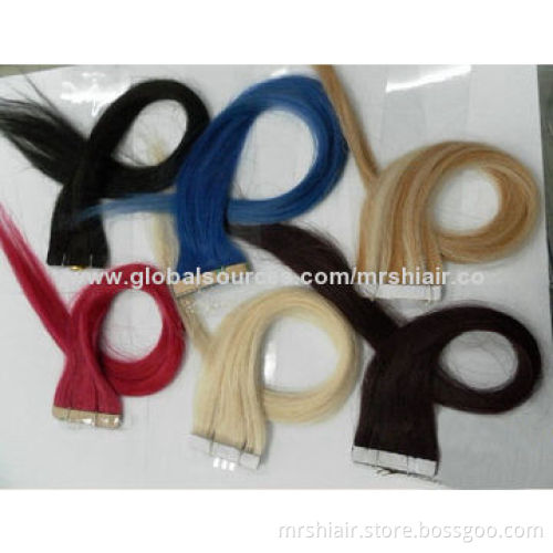 45cm Peruvian virgin silk straight tape in hair extensions